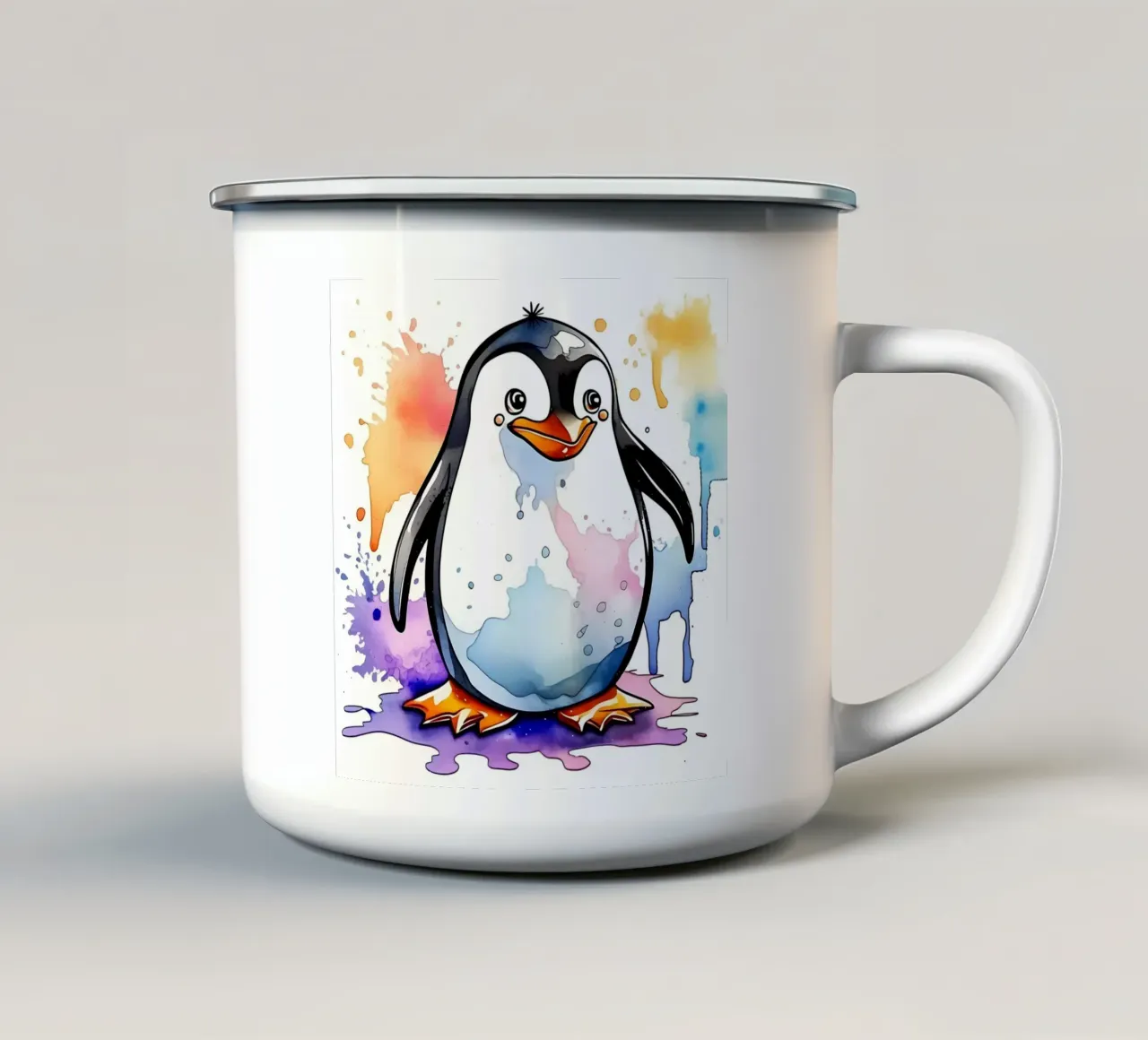 Pinguino_Stil_M_1 tazza in smalto da Tierisch bunt by LK