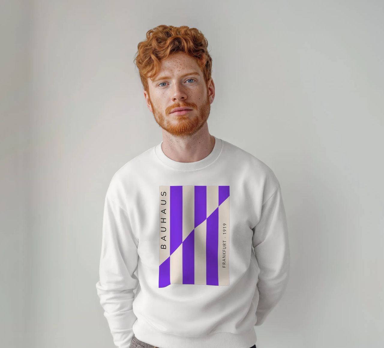 Violet Grid – Bauhaus Edition felpa da SMPLE