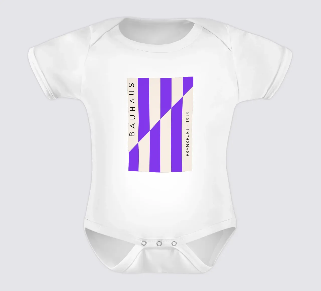 Violet Grid – Bauhaus Edition Kurzarm Babybody von SMPLE