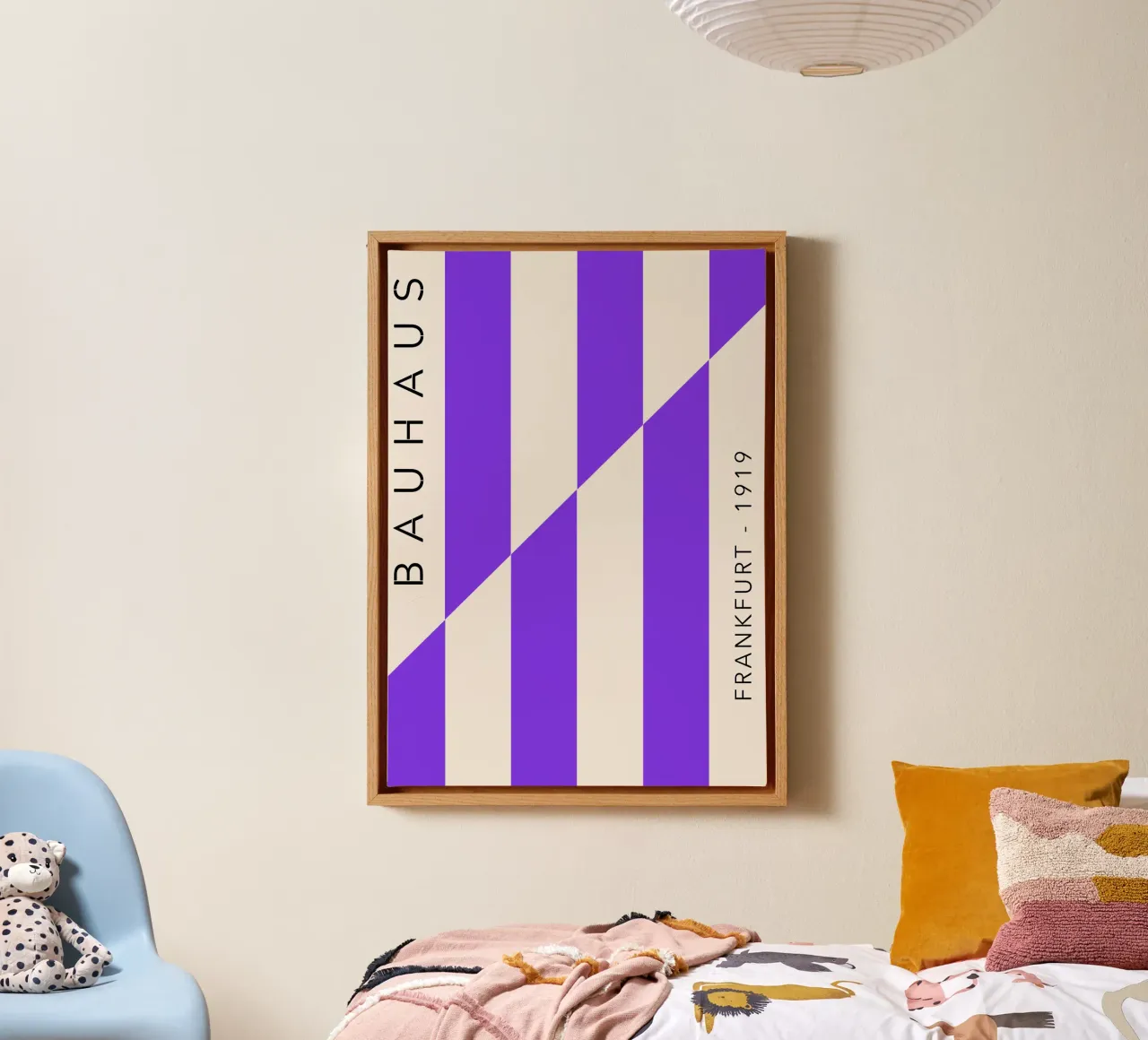 Violet Grid – Bauhaus Edition tela con Cornice a cassetta da SMPLE