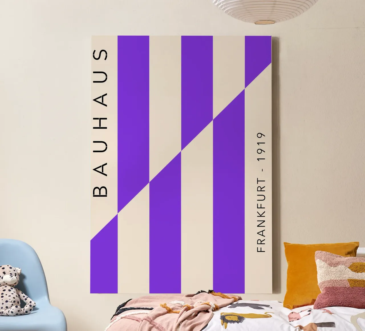 Violet Grid – Bauhaus Edition tela con Cornice a cassetta da SMPLE