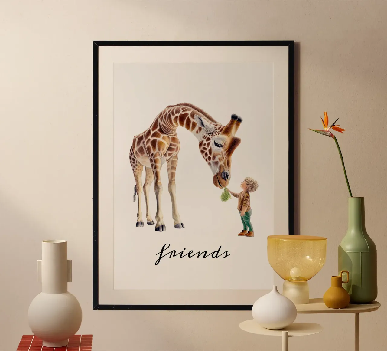 Petits et grands poster avec cadre en bois de Graphit und Farbe