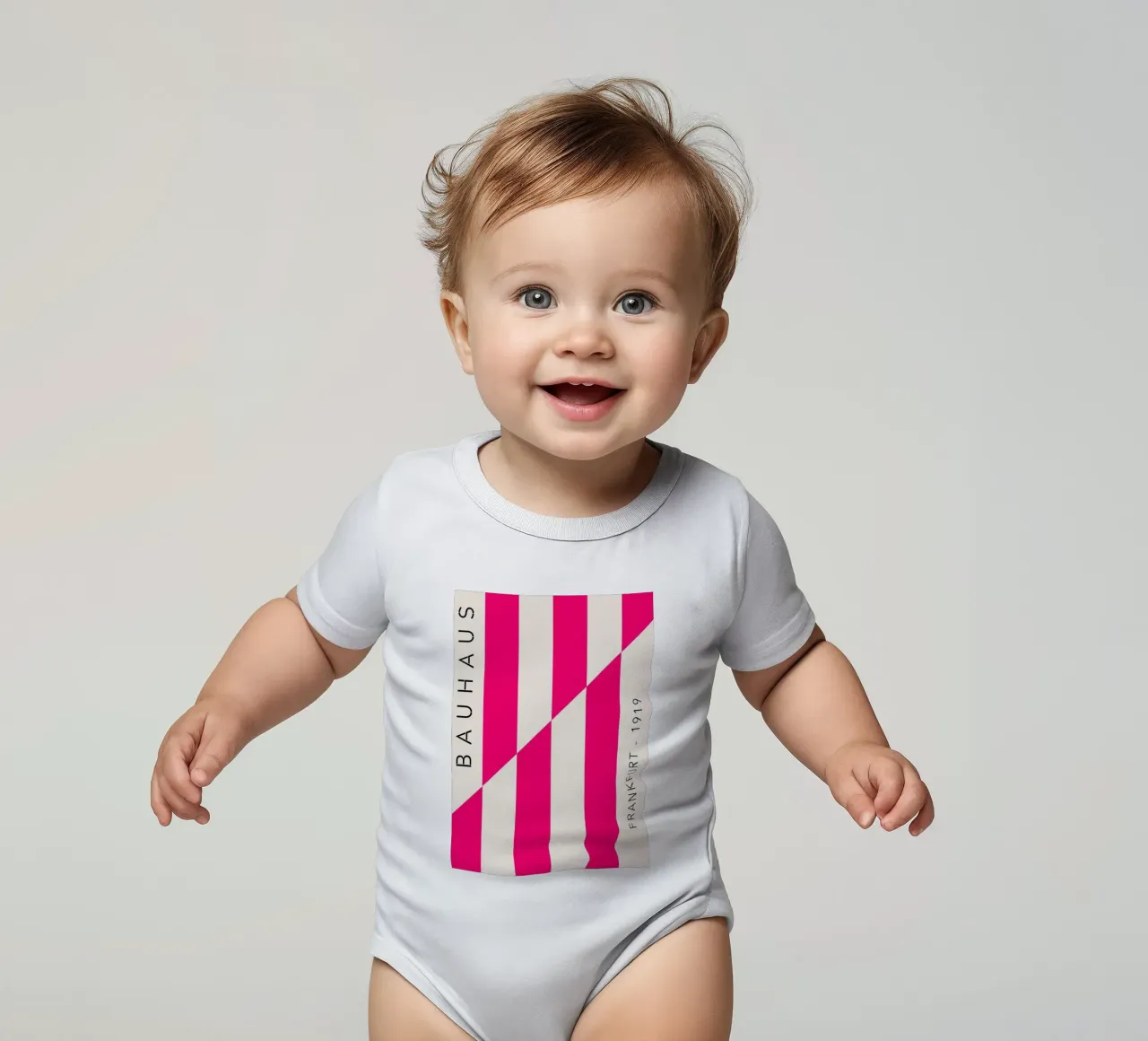 Frankfurt Lines – Magenta Edition body neonato maniche corte da SMPLE