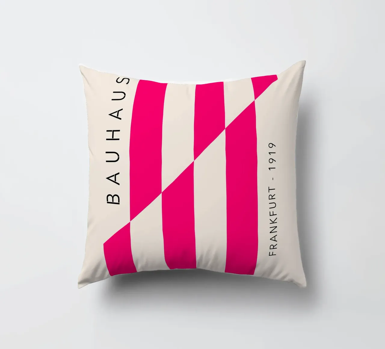 Frankfurt Lines – Magenta Edition decorative cushion by SMPLE