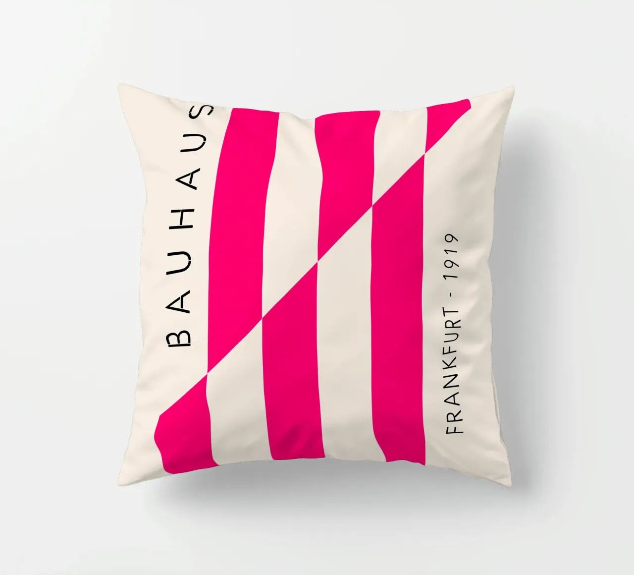 Frankfurt Lines – Magenta Edition decorative cushion by SMPLE
