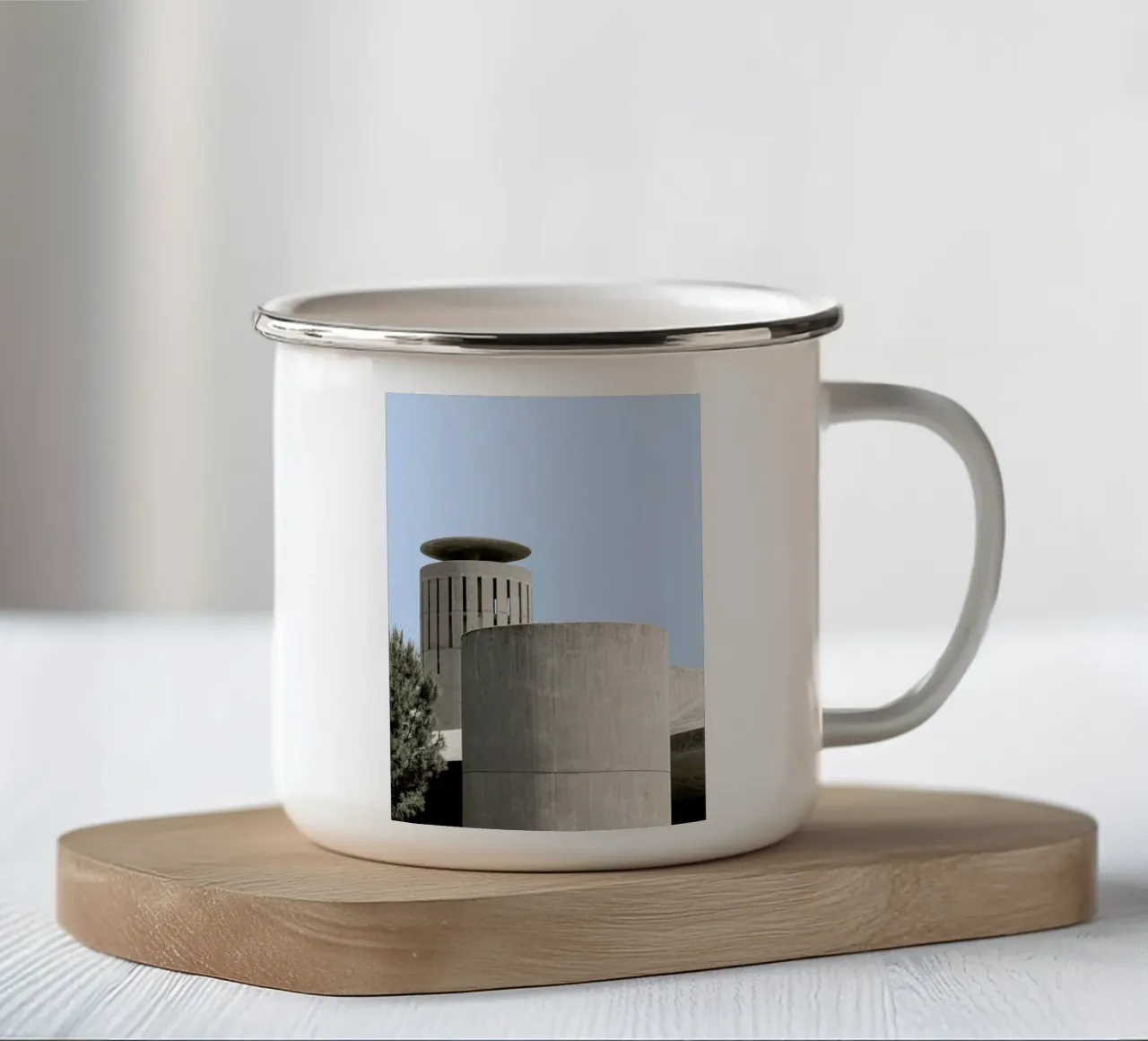 Niemeyer 2 tazza in smalto da Marc Schulthess