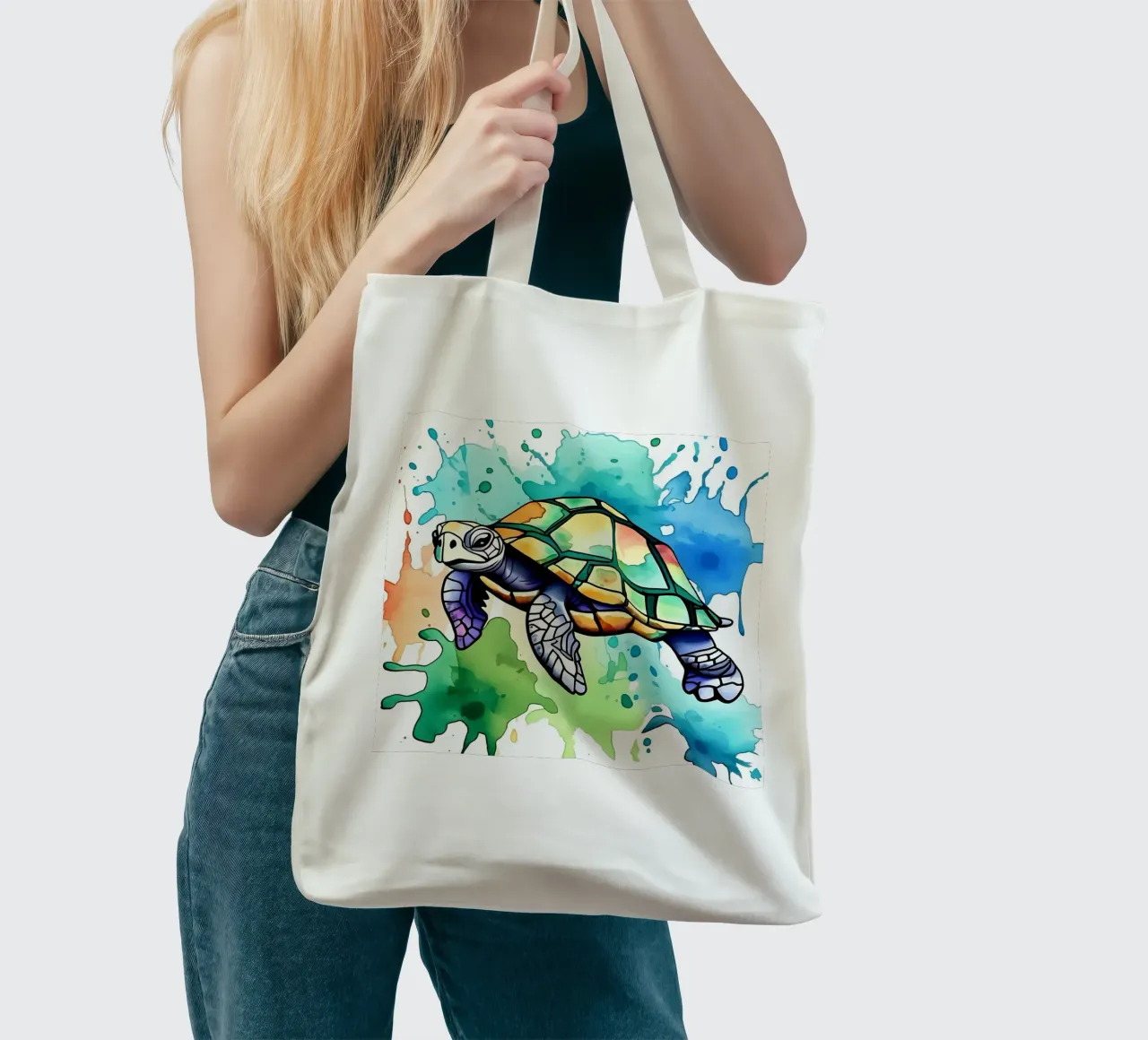 Turtle_Style_M_1 tote bag by Tierisch bunt by LK