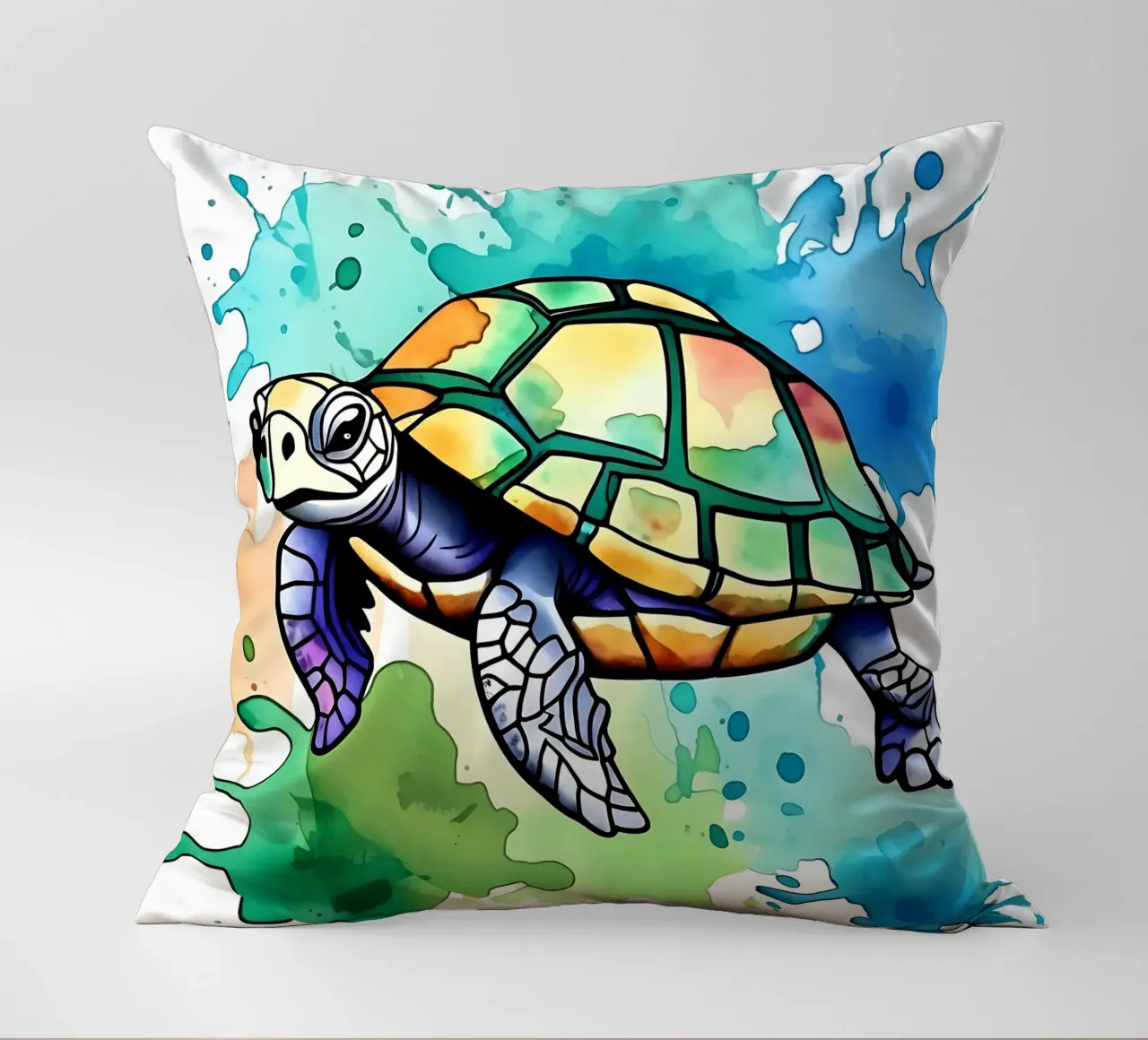 Stile_tartaruga_M_1 cuscino da Tierisch bunt by LK