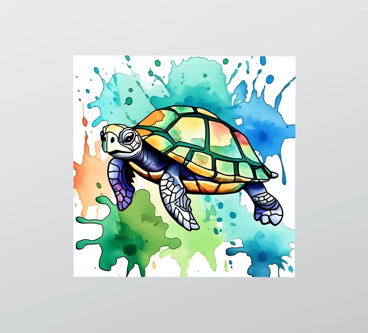 Turtle_Style_M_1 sticker by Tierisch bunt by LK