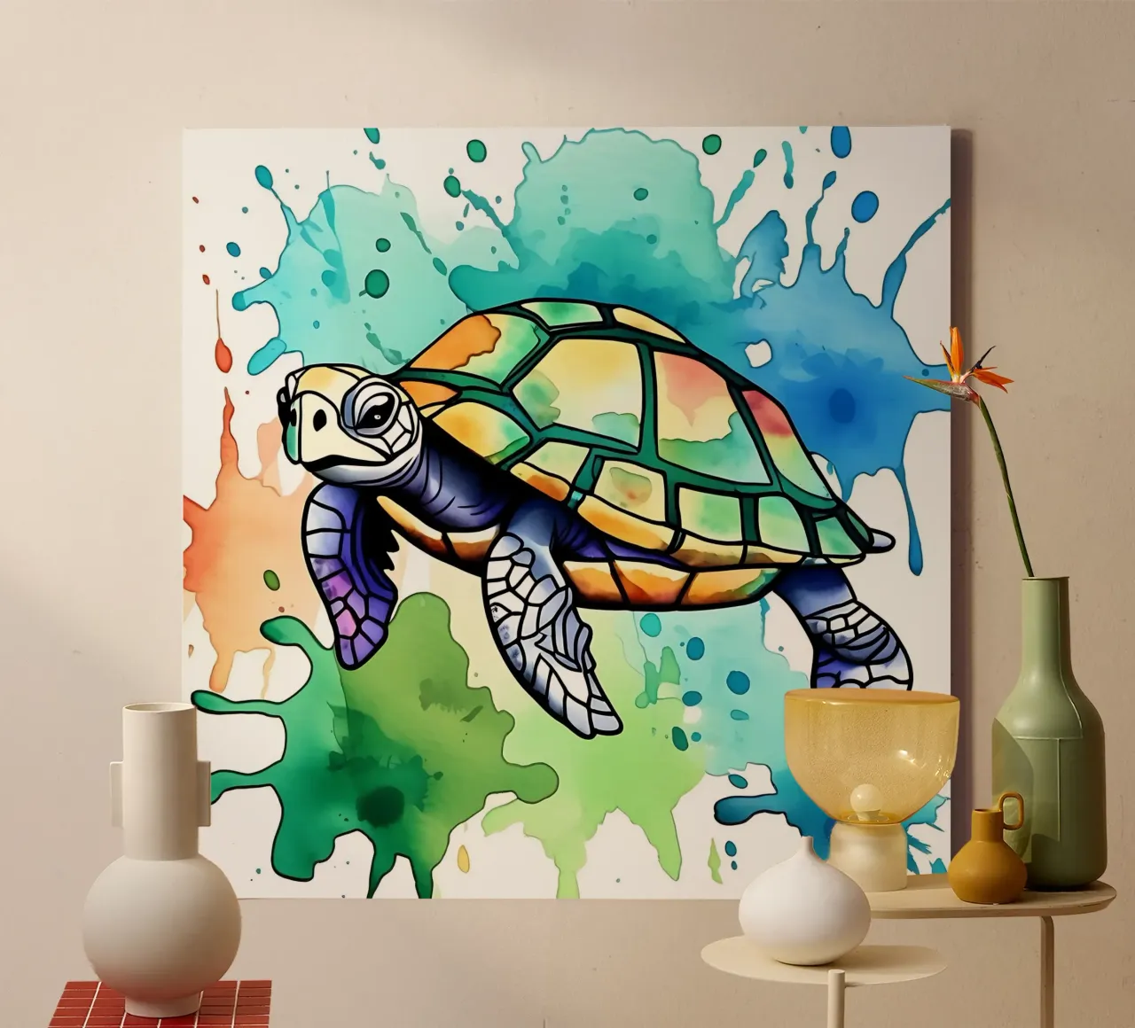 Turtle_Style_M_1 canvas by Tierisch bunt by LK