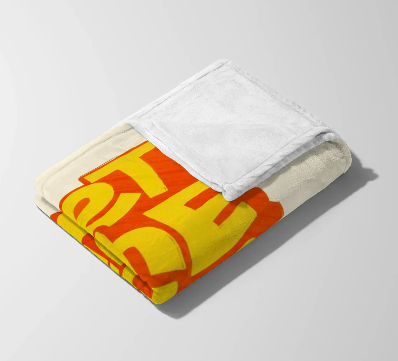 Let the Sunshine In – Retro Typography Print fleece blanket by showmemars