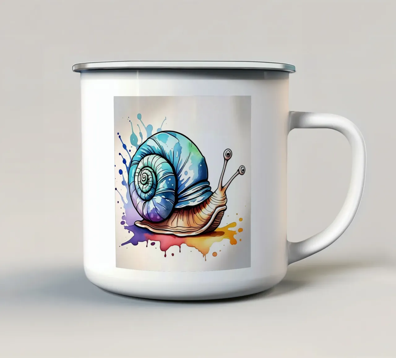 Stile_lumaca_M_1 tazza in smalto da Tierisch bunt by LK