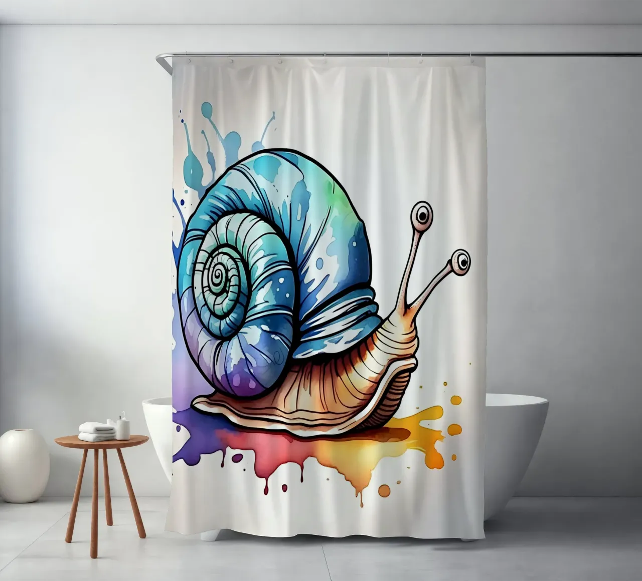 Stile_lumaca_M_1 tenda da doccia da Tierisch bunt by LK
