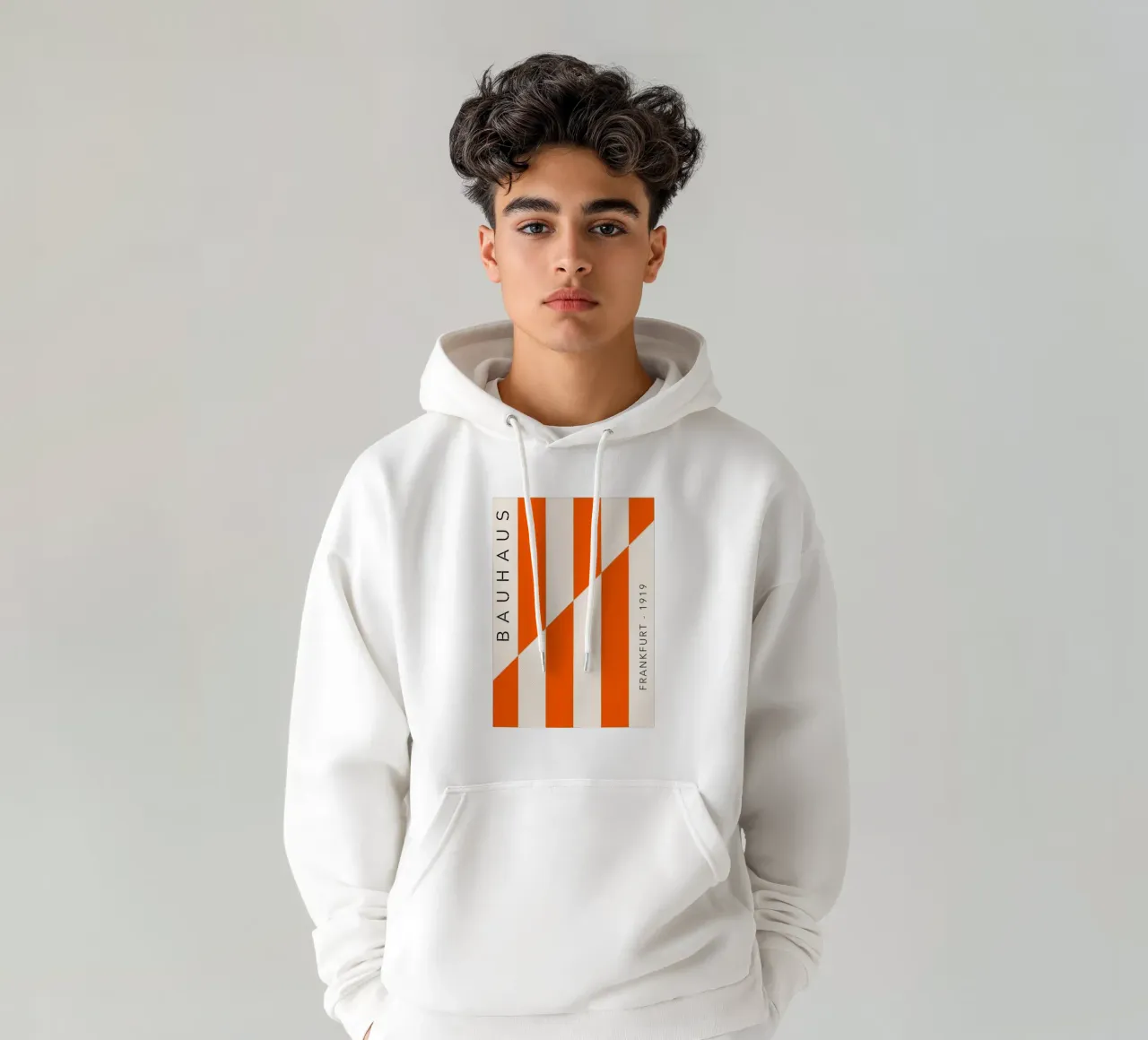 Frankfurt Lines – Orange Edition felpa con cappuccio da SMPLE