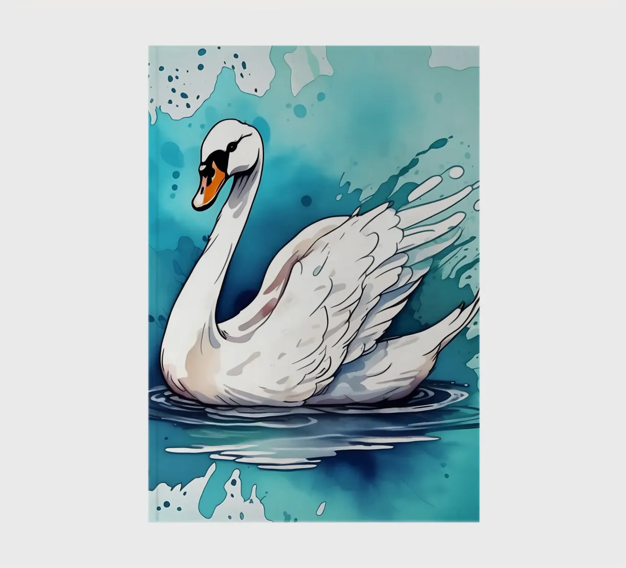 Swan_style_M_1 notebook by Tierisch bunt by LK