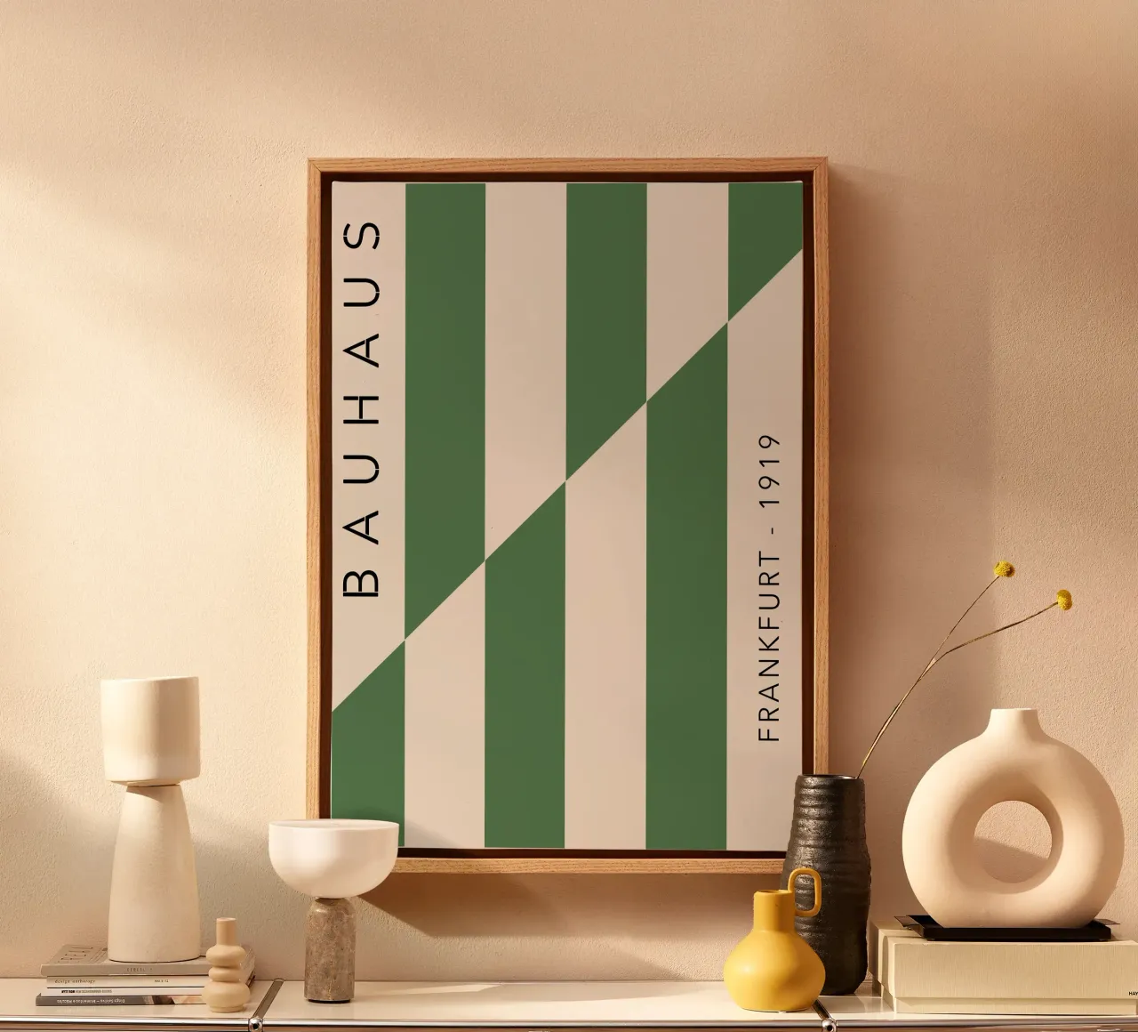 Frankfurt Lines – Green Edition tela con Cornice a cassetta da SMPLE