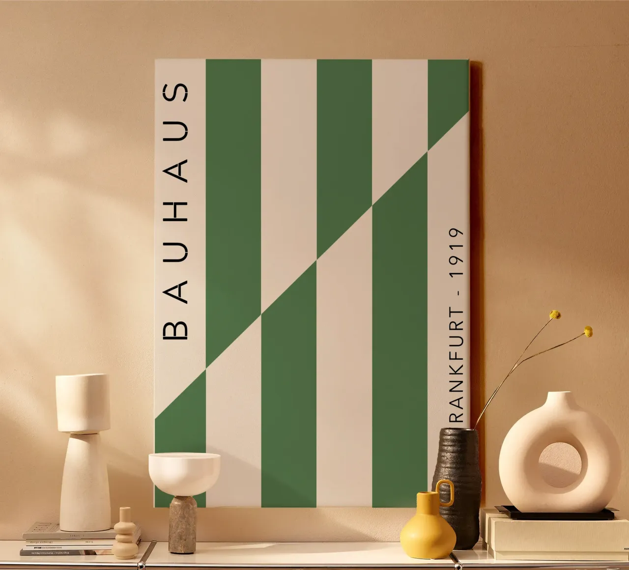 Frankfurt Lines – Green Edition tela con Cornice a cassetta da SMPLE