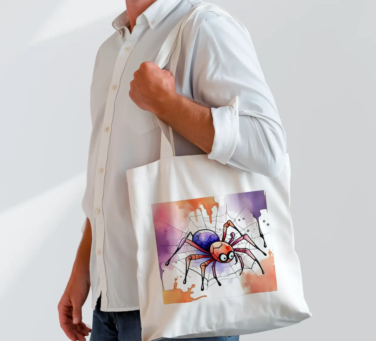 Stile_ragno_M_1 borsa in juta da Tierisch bunt by LK