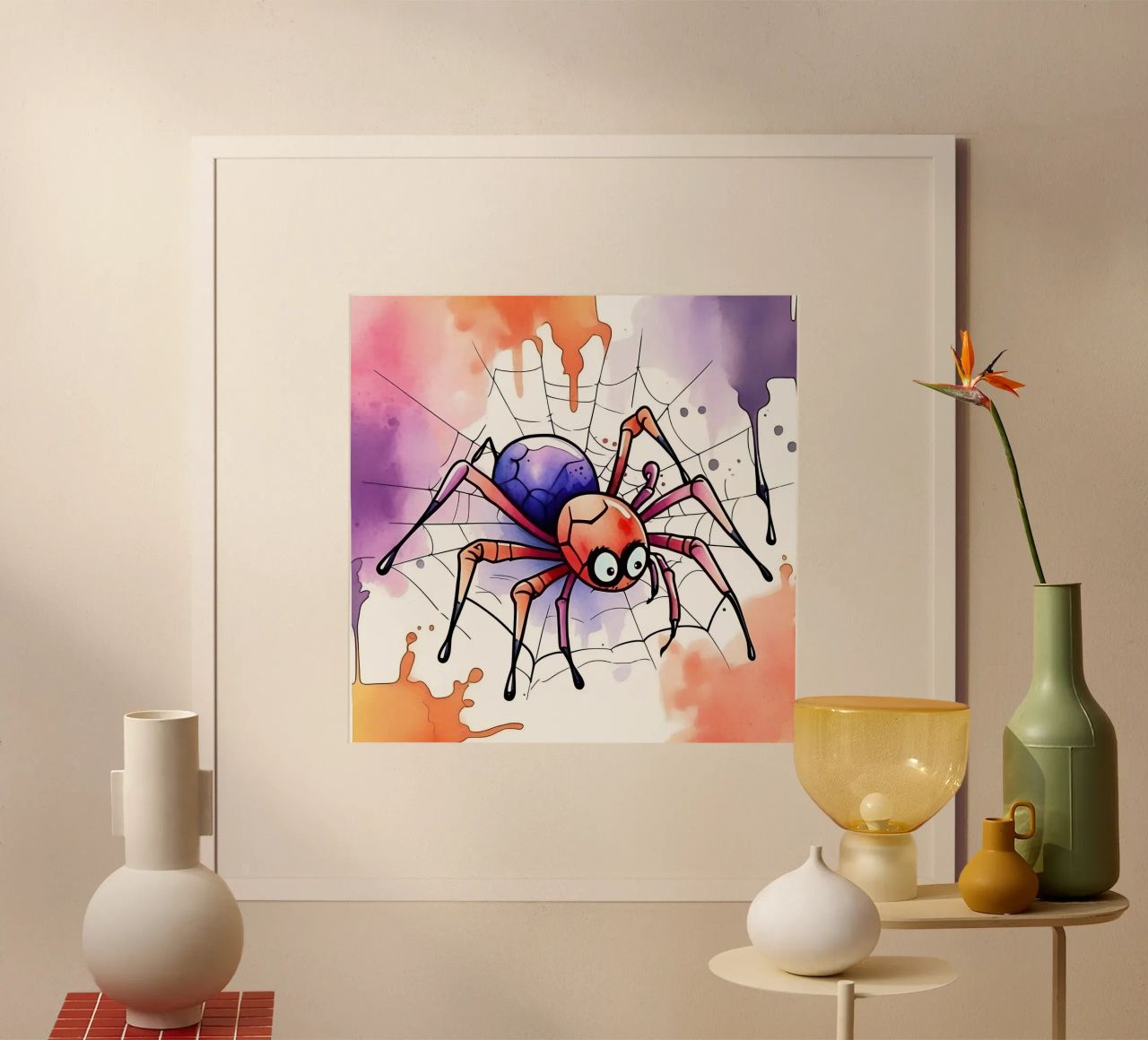 Araignée_style_M_1 poster de Tierisch bunt by LK