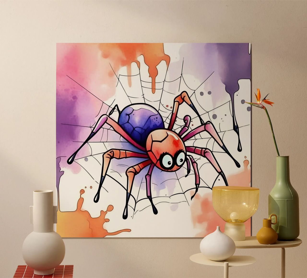 Araignée_style_M_1 poster de Tierisch bunt by LK