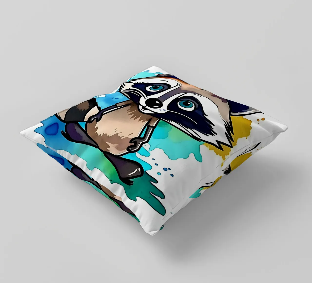 Procione_Stile_M_1 cuscino da Tierisch bunt by LK