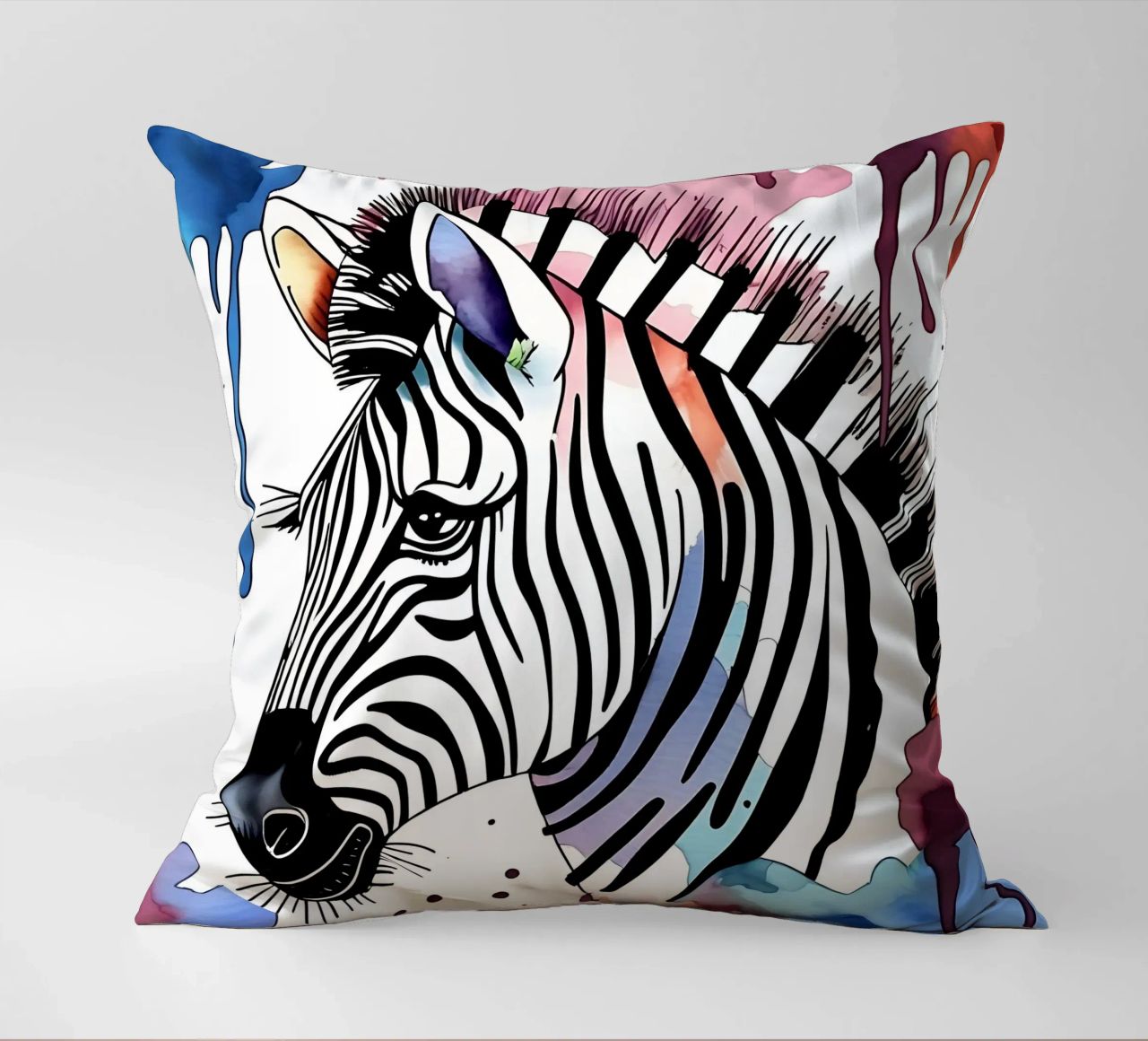 Zebra_Style_M_1 cuscino da Tierisch bunt by LK