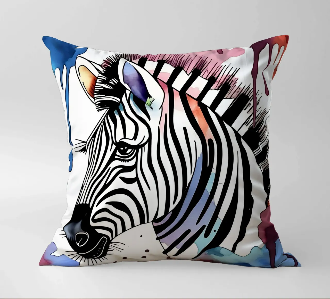 Zebra_Style_M_1 cuscino da Tierisch bunt by LK