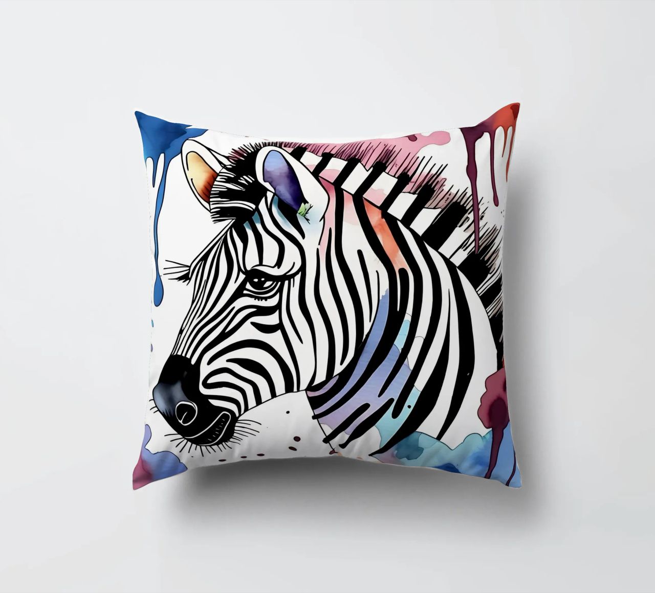 Zebra_Style_M_1 cuscino da Tierisch bunt by LK