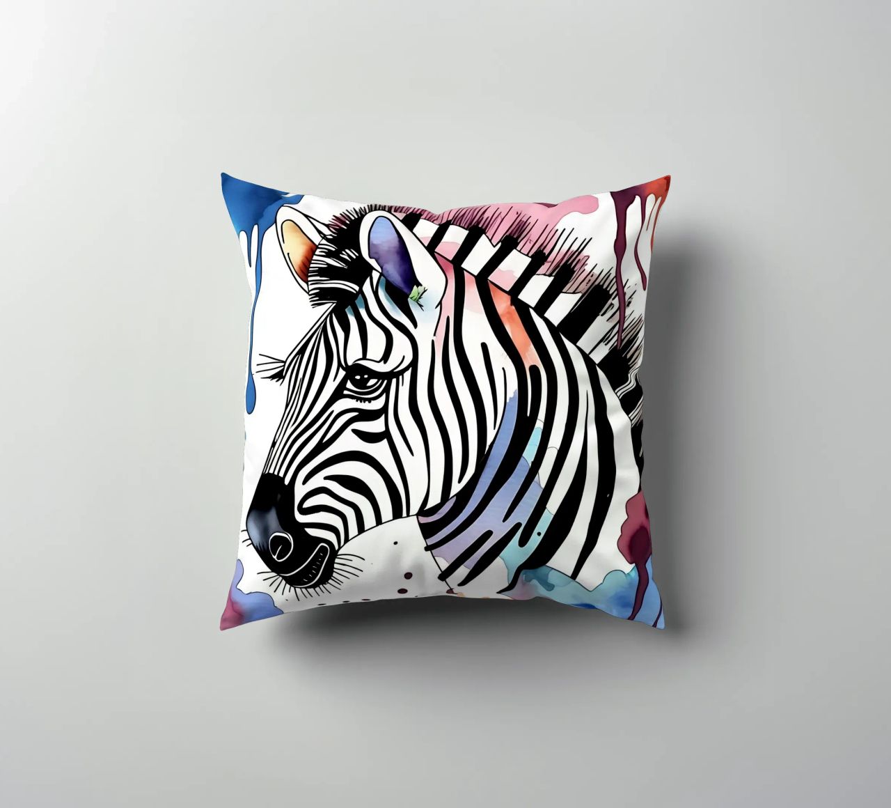 Zebra_Style_M_1 cuscino da Tierisch bunt by LK