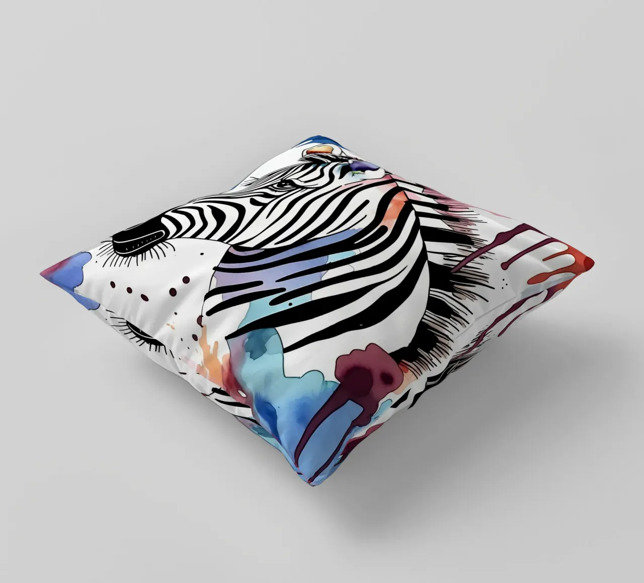 Zebra_Style_M_1 cuscino da Tierisch bunt by LK