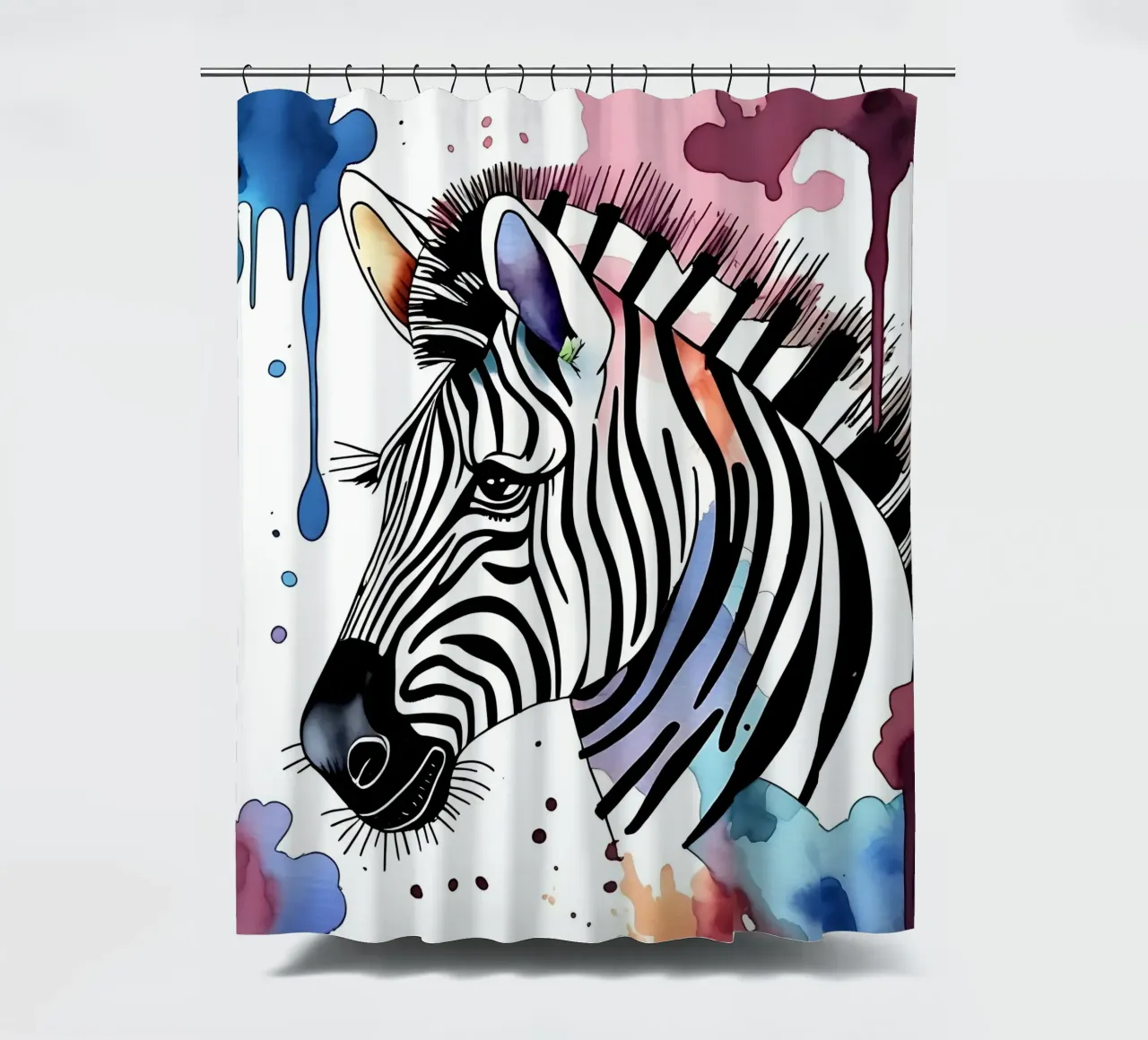 Zebra_Style_M_1 tenda da doccia da Tierisch bunt by LK