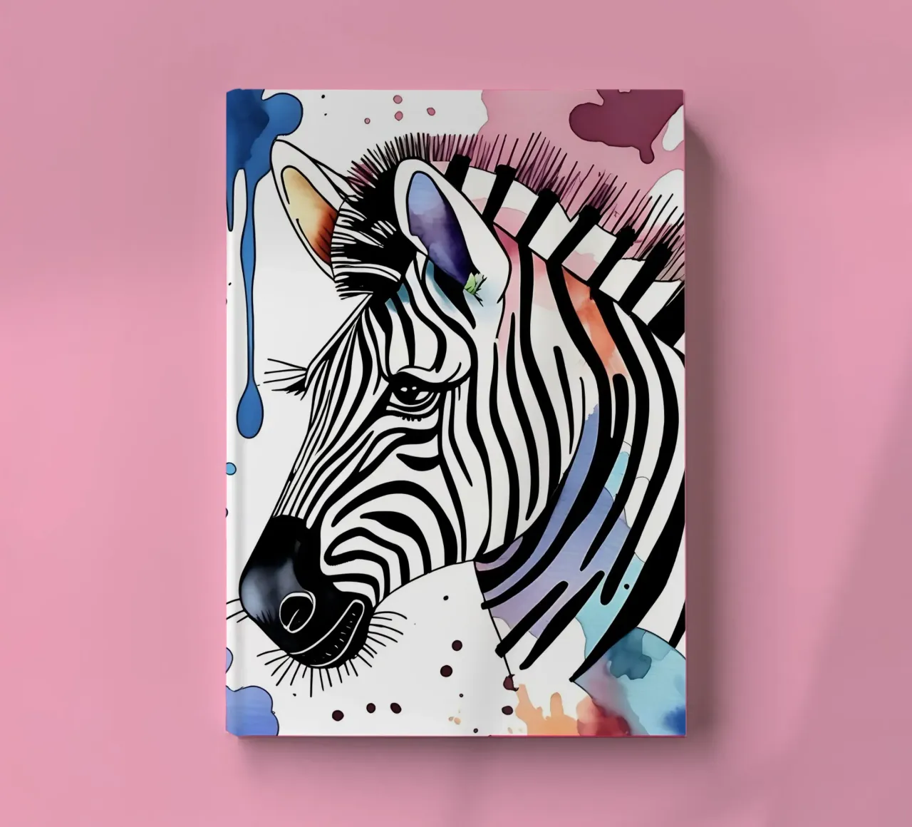 Zebra_Stil_M_1 Notizbuch von Tierisch bunt by LK