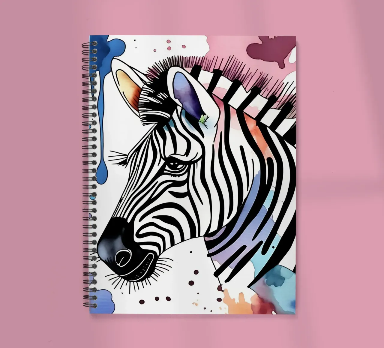 Zebra_Style_M_1 spiral notebook by Tierisch bunt by LK
