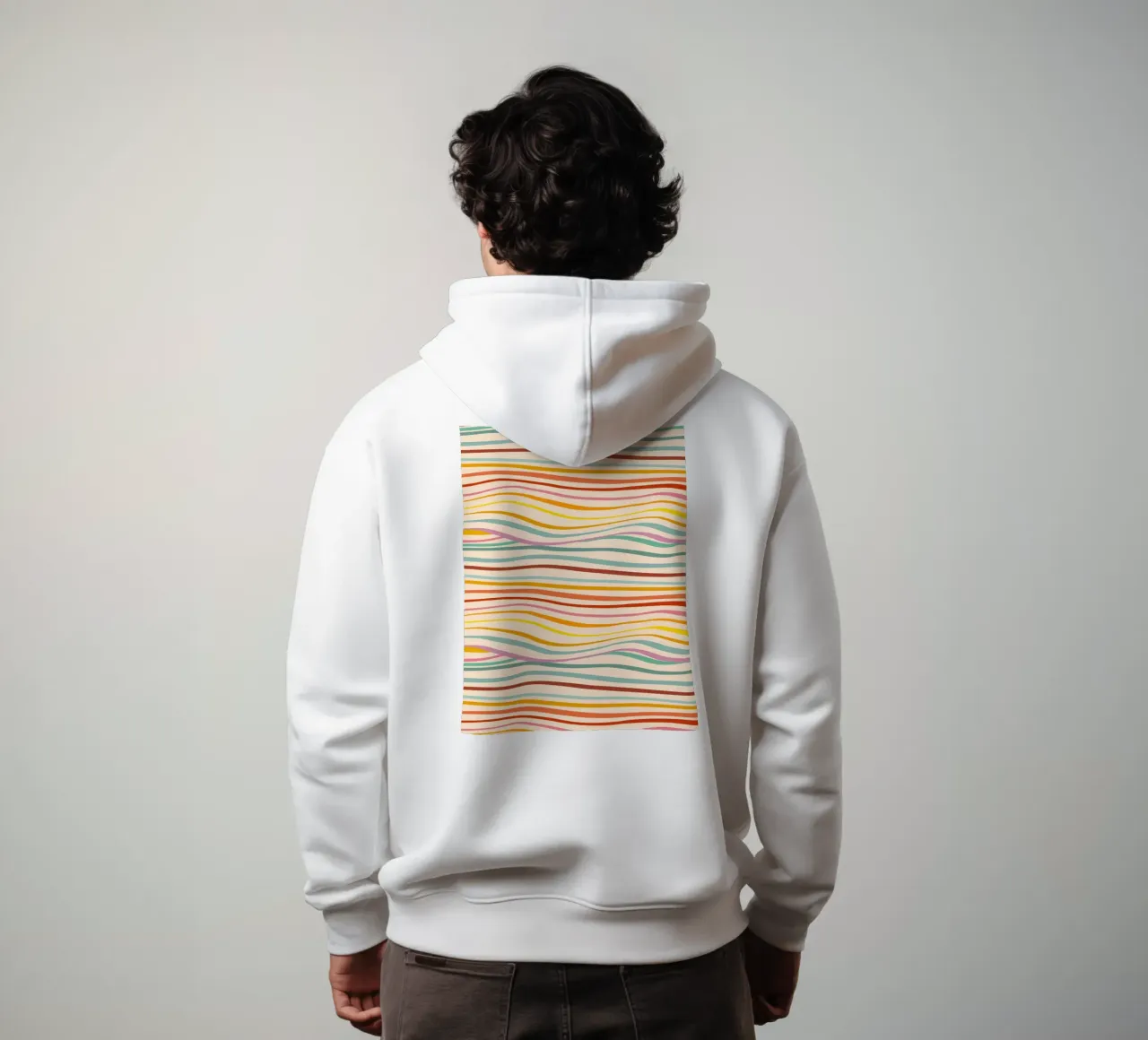 Retro Abstract Waves Pattern • Multi-colour Design for Pride hoodie by Dominique Vari Abstract
