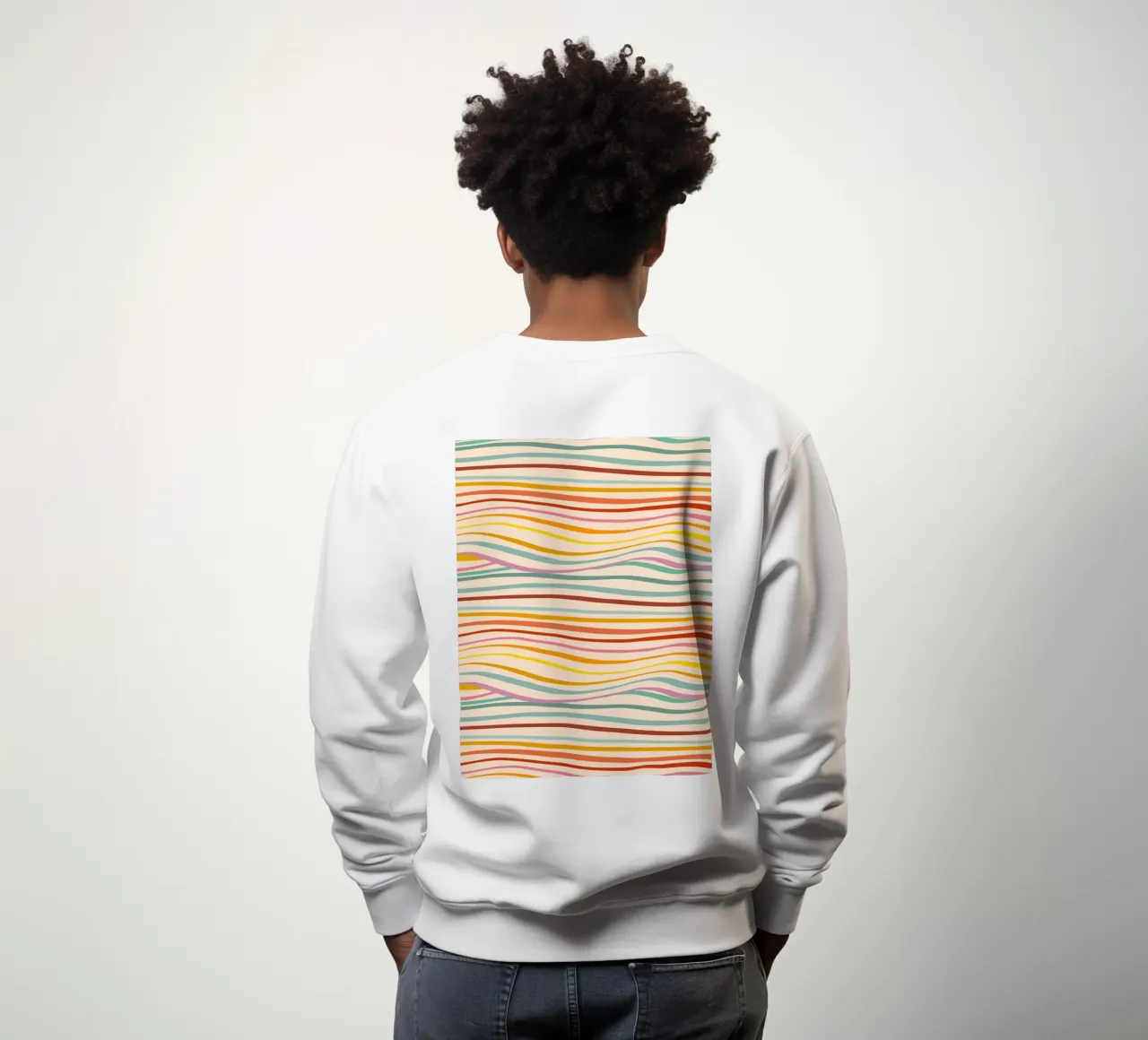 Motivo retrò di onde astratte - Design multicolore per Pride felpa da Dominique Vari Abstract