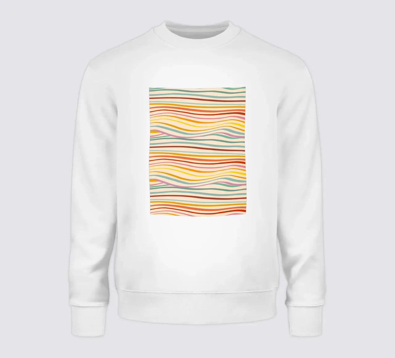 Motivo retrò di onde astratte - Design multicolore per Pride felpa da Dominique Vari Abstract