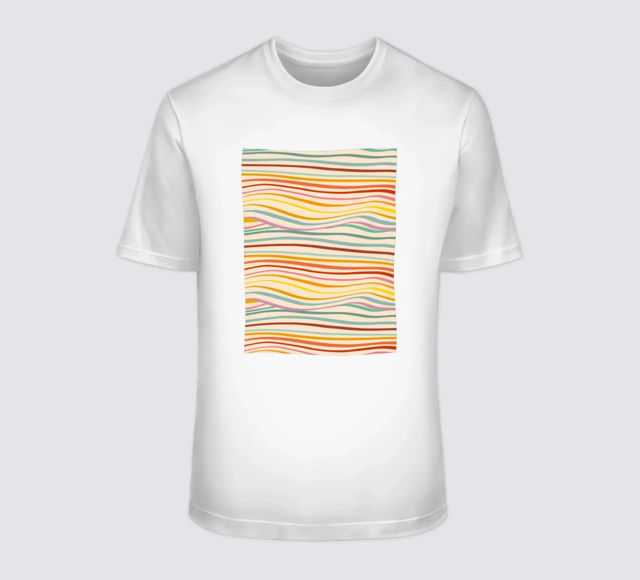 Motivo retrò di onde astratte - Design multicolore per Pride t-shirt da Dominique Vari Abstract