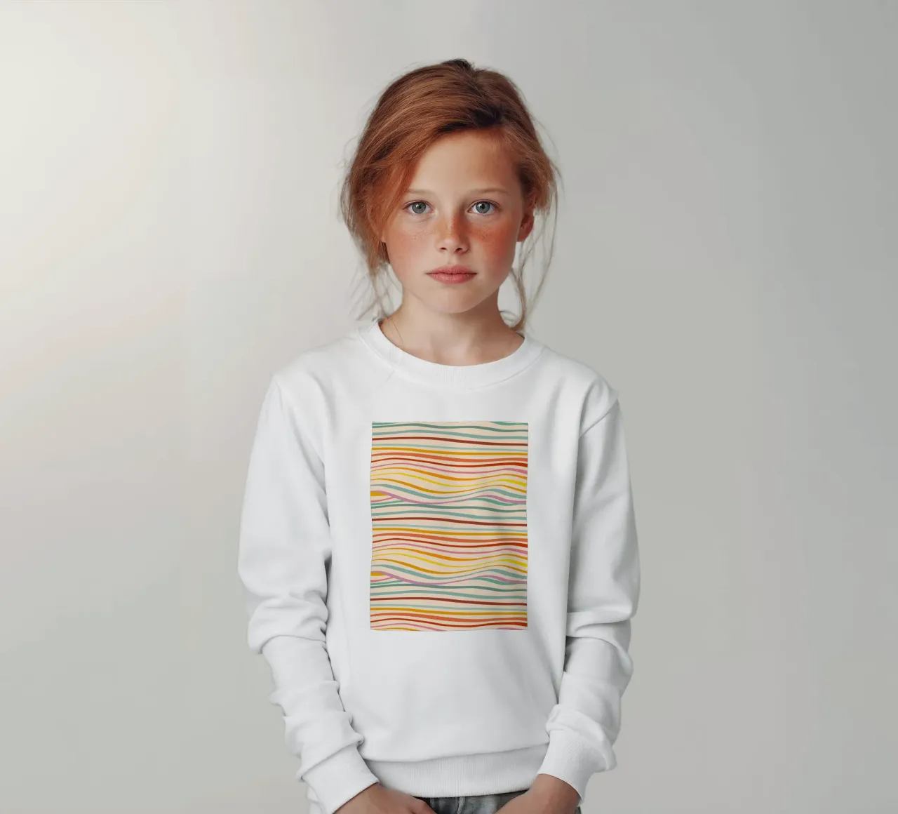 Retro Abstract Waves Pattern • Multi-colour Design for Pride kids sweatshirt by Dominique Vari Abstract