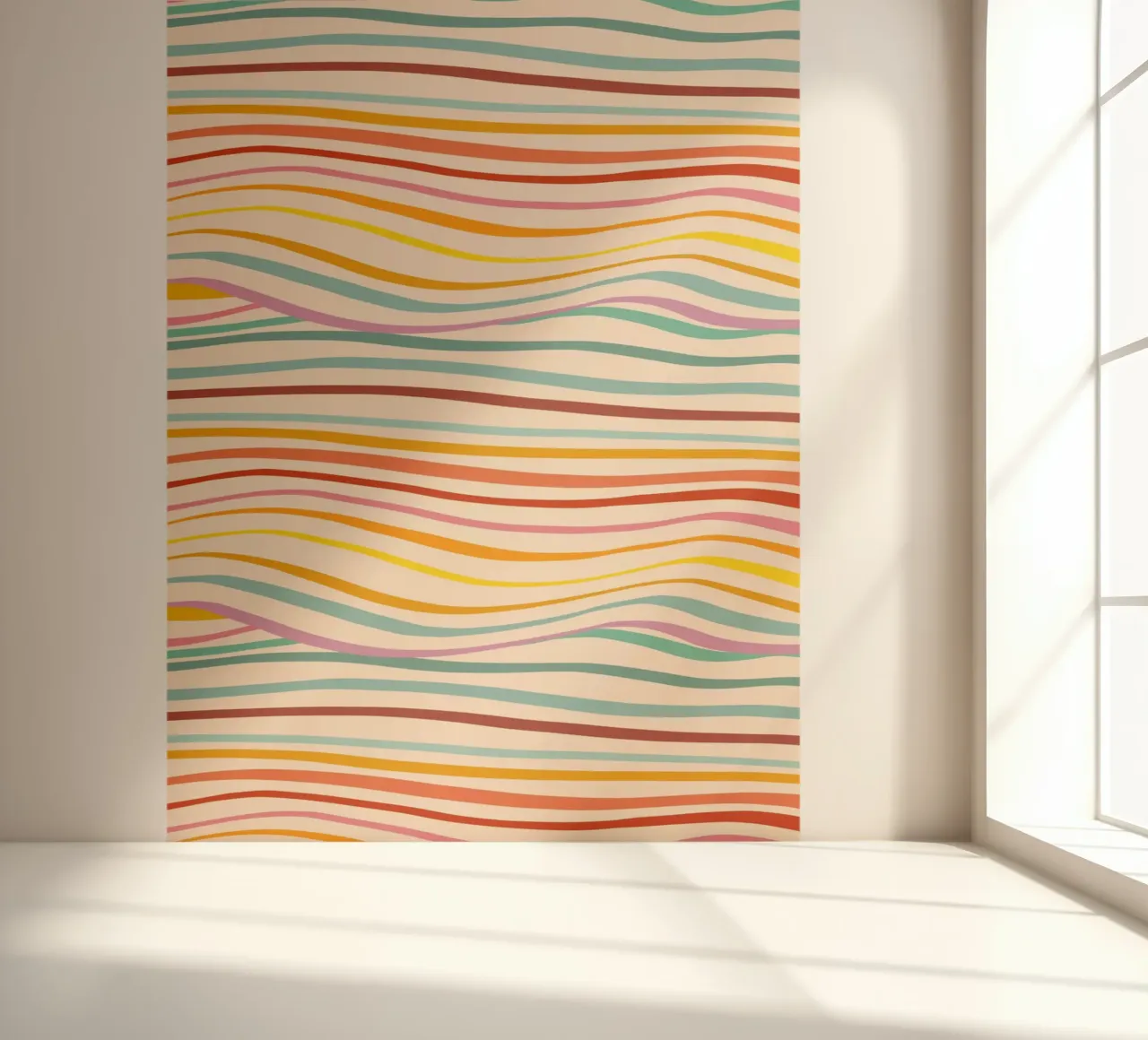 Retro Abstract Waves Pattern • Multi-colour Design for Pride photo wallpaper by Dominique Vari Abstract