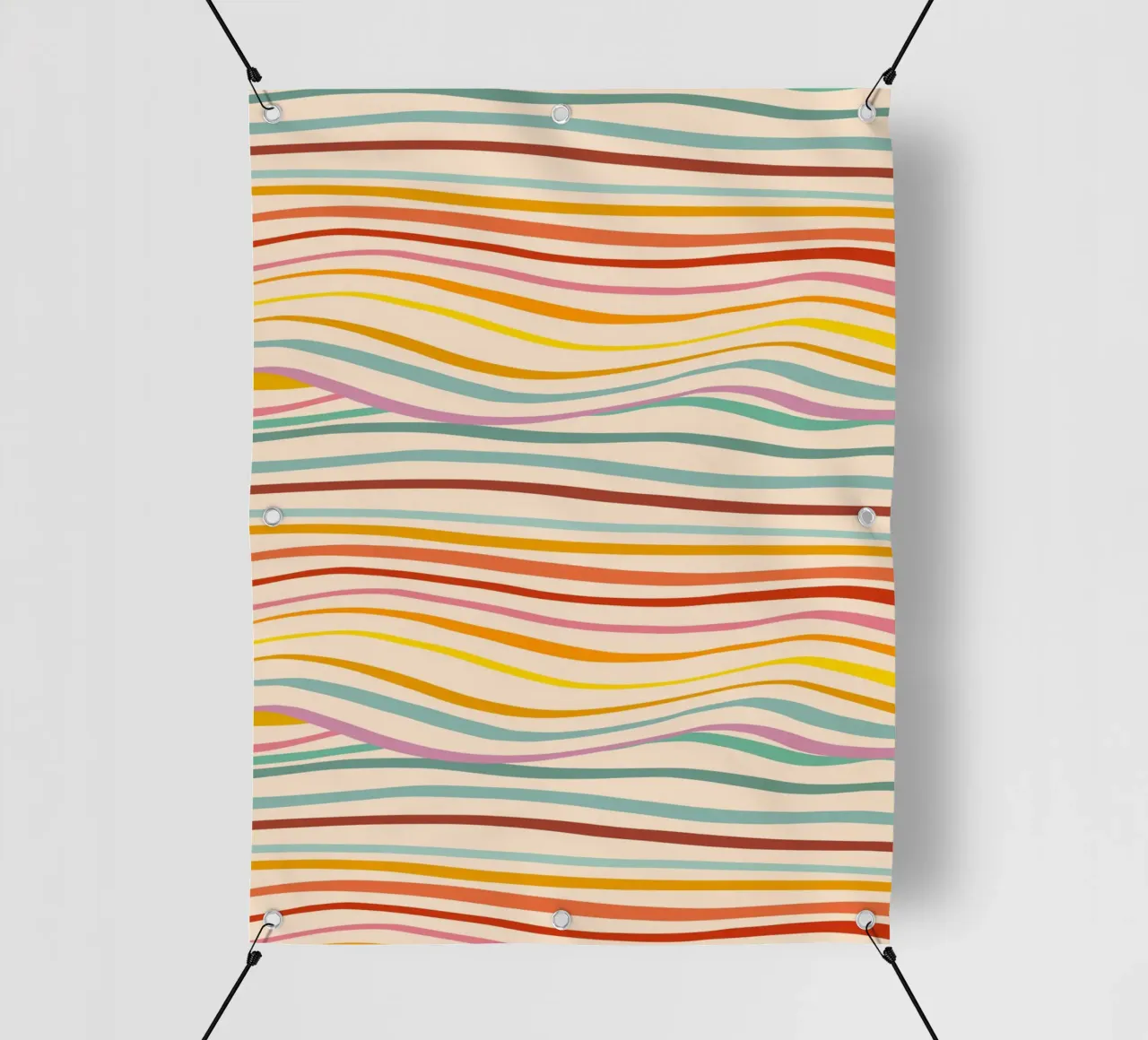 Retro Abstract Waves Pattern • Multi-colour Design for Pride pvc cover by Dominique Vari Abstract