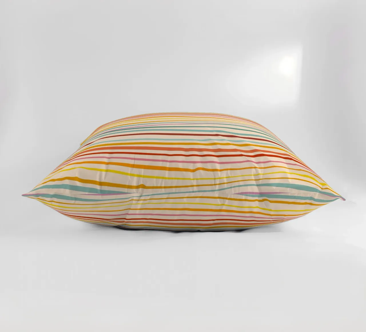 Retro Abstract Waves Pattern • Multi-colour Design for Pride decorative cushion by Dominique Vari Abstract