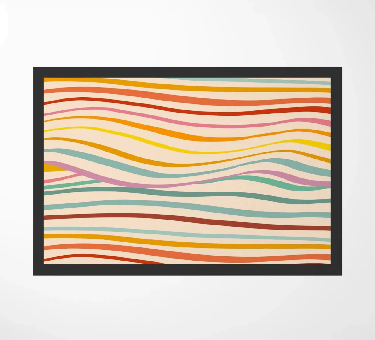 Retro Abstract Waves Pattern • Multi-colour Design for Pride doormat by Dominique Vari Abstract