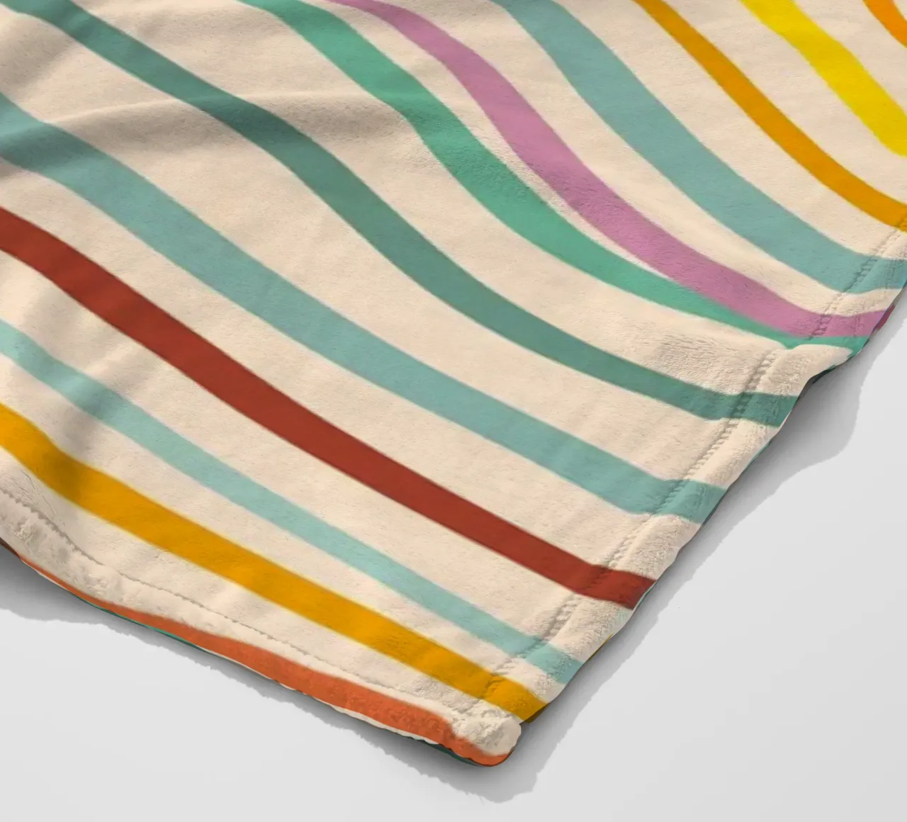 Motivo retrò di onde astratte - Design multicolore per Pride coperta in pile da Dominique Vari Abstract