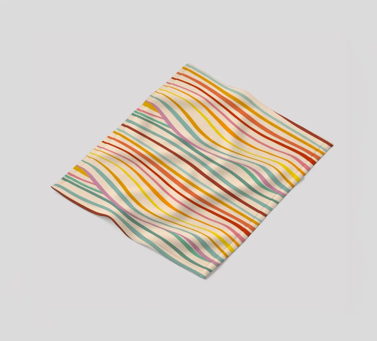 Motivo retrò di onde astratte - Design multicolore per Pride coperta in pile da Dominique Vari Abstract