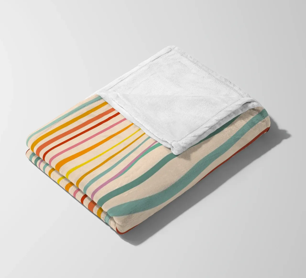 Retro Abstract Waves Pattern • Multi-colour Design for Pride fleece blanket by Dominique Vari Abstract