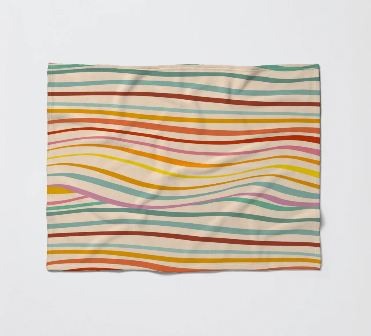 Motivo retrò di onde astratte - Design multicolore per Pride coperta in pile da Dominique Vari Abstract