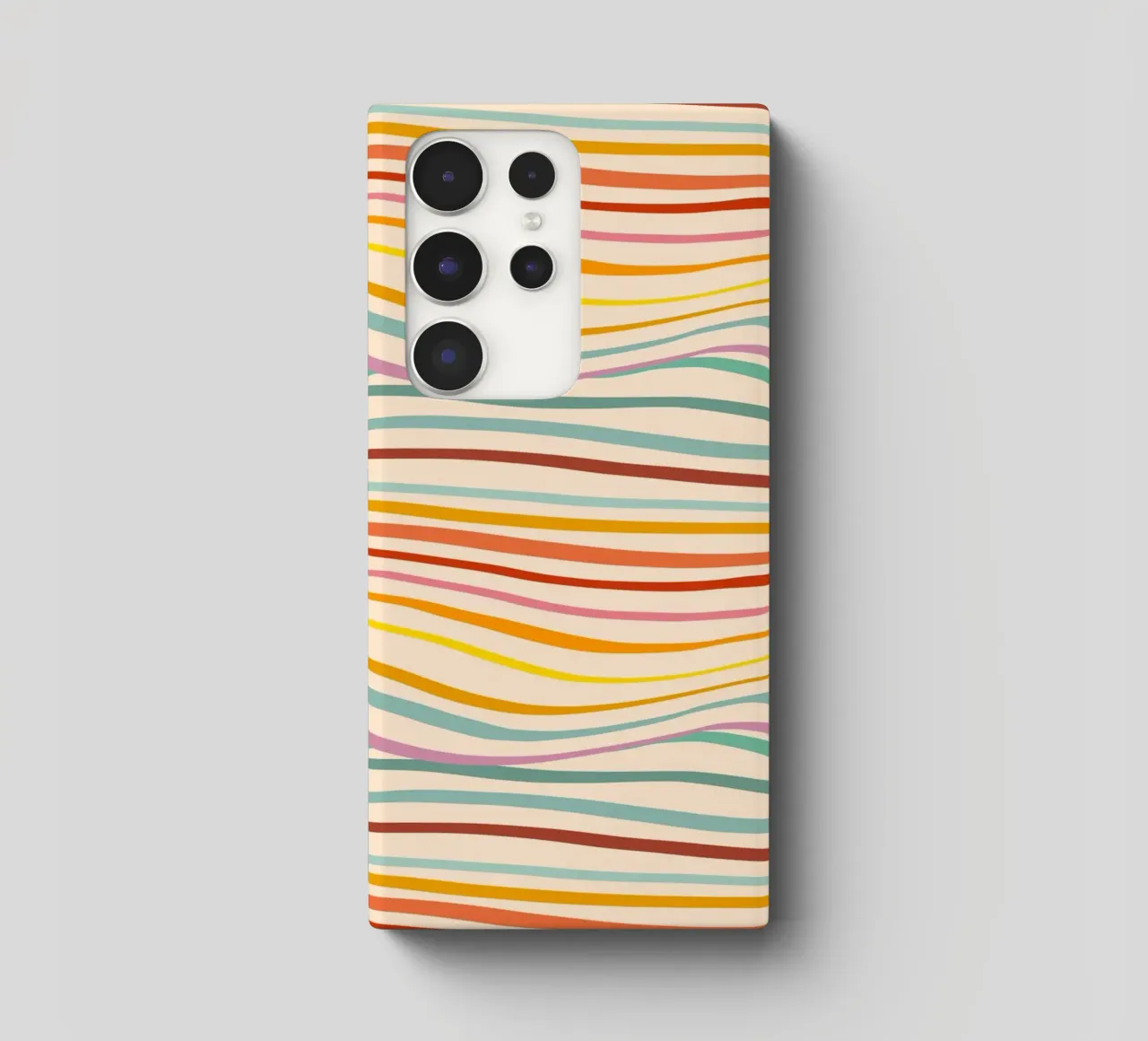 Retro Abstract Golvenpatroon - Veelkleurig Ontwerp voor Trots samsung hoesje van Dominique Vari Abstract