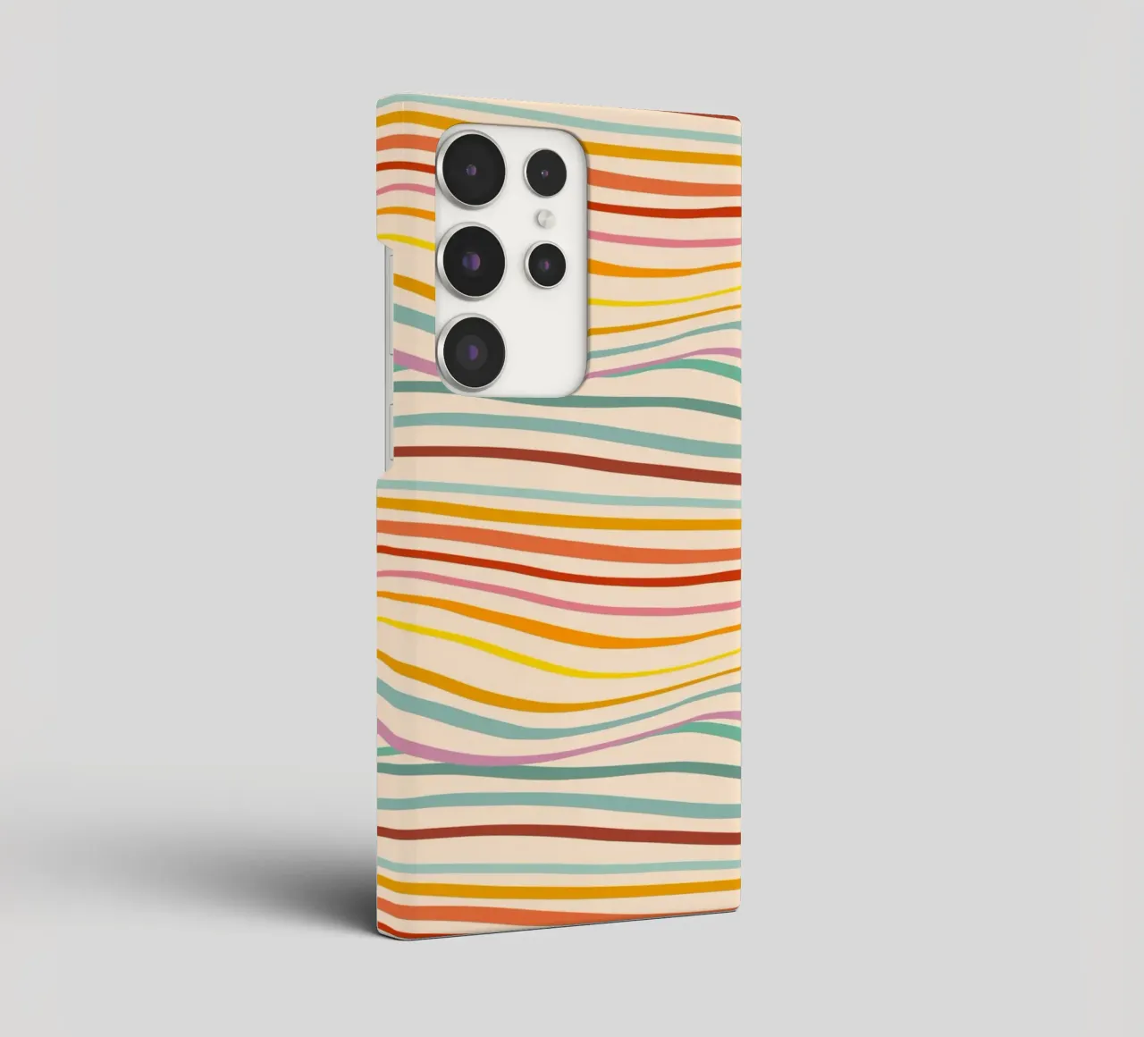 Retro Abstract Golvenpatroon - Veelkleurig Ontwerp voor Trots samsung hoesje van Dominique Vari Abstract