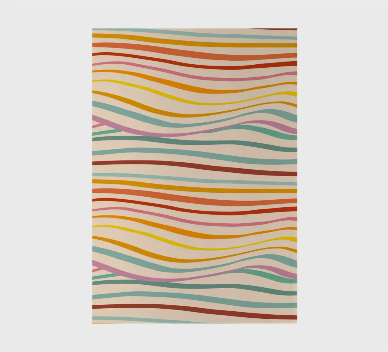 Abstraktes Retro-Wellenmuster - mehrfarbiges Design für Stolz Notizbuch von Dominique Vari Abstract