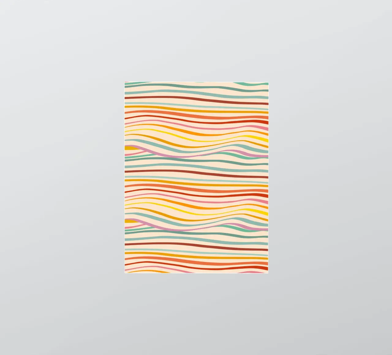 Motivo retrò di onde astratte - Design multicolore per Pride adesivo da Dominique Vari Abstract